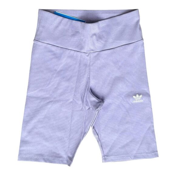 Adidas Adicolor Essentials Magic Lilac Biker Yoga Shorts Tights Short Leggings - Picture 1 of 8
